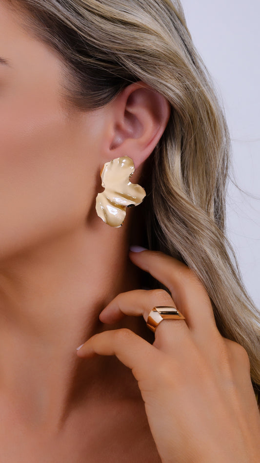 Enamel Flower Earring