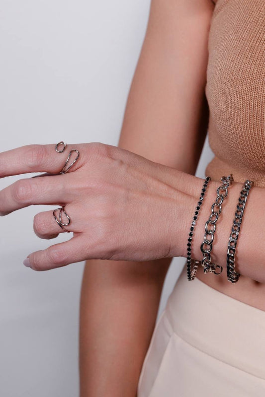 Black Tennis Bracelet