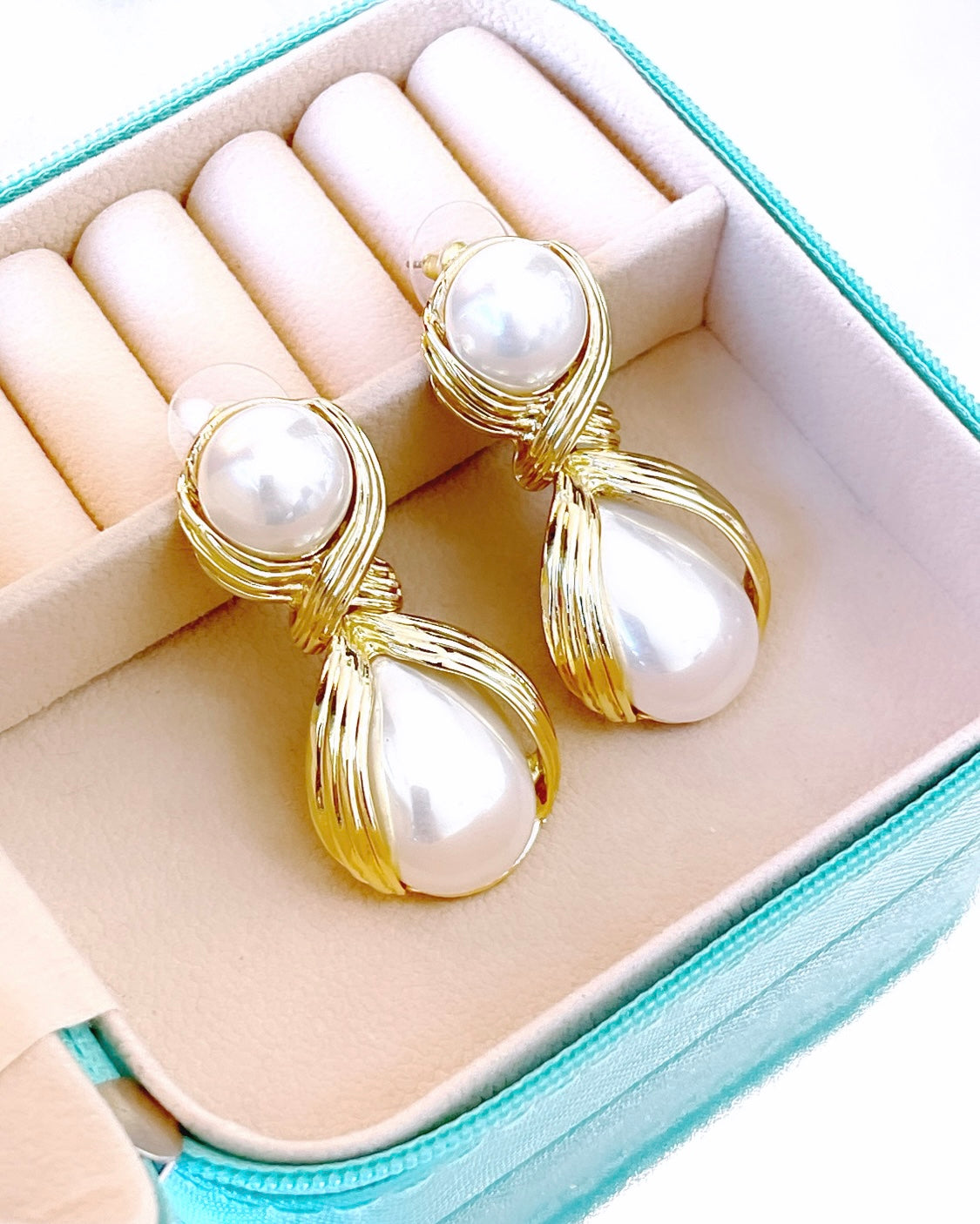 Lux Pearl Drop Earrings