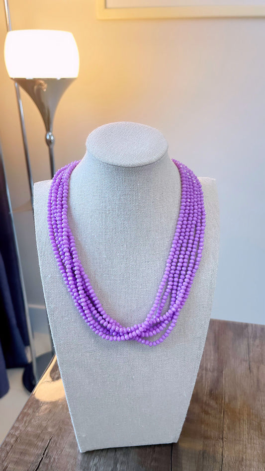 Purple Torsade Necklace