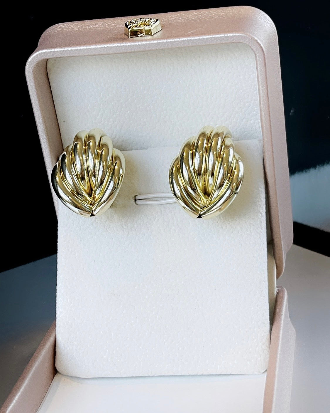 Cable Knit Shell Earring