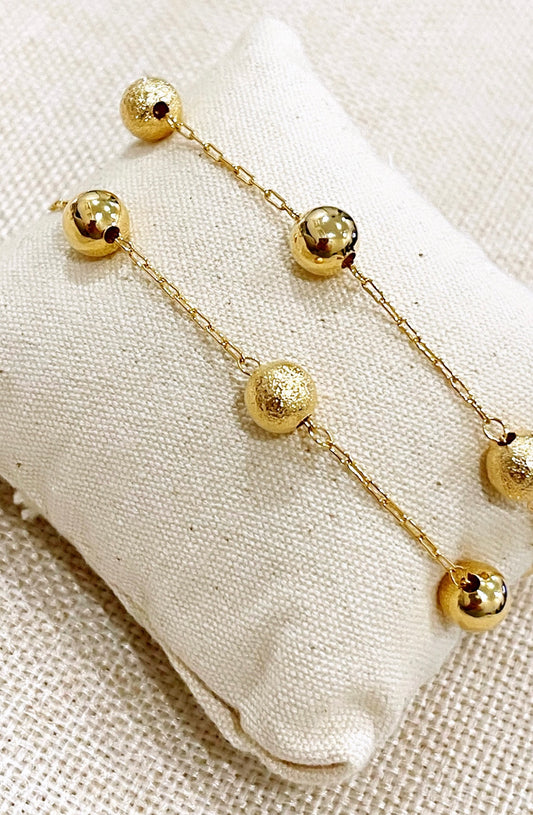 Glossy & Texturized Balls Bracelet