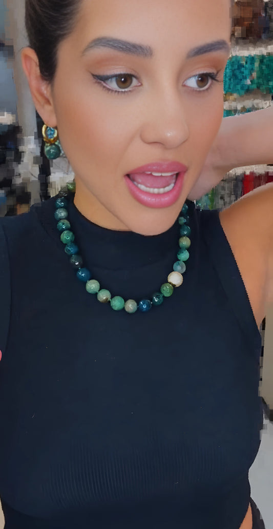 12MM Ball Jade Gemstone Earring Hoop