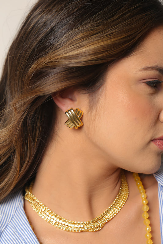 Cable X Earring