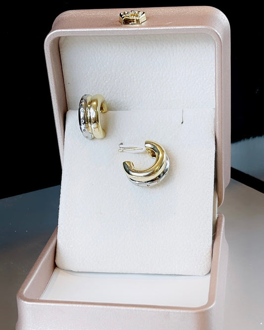 Mix Metal Small Earring Hoop