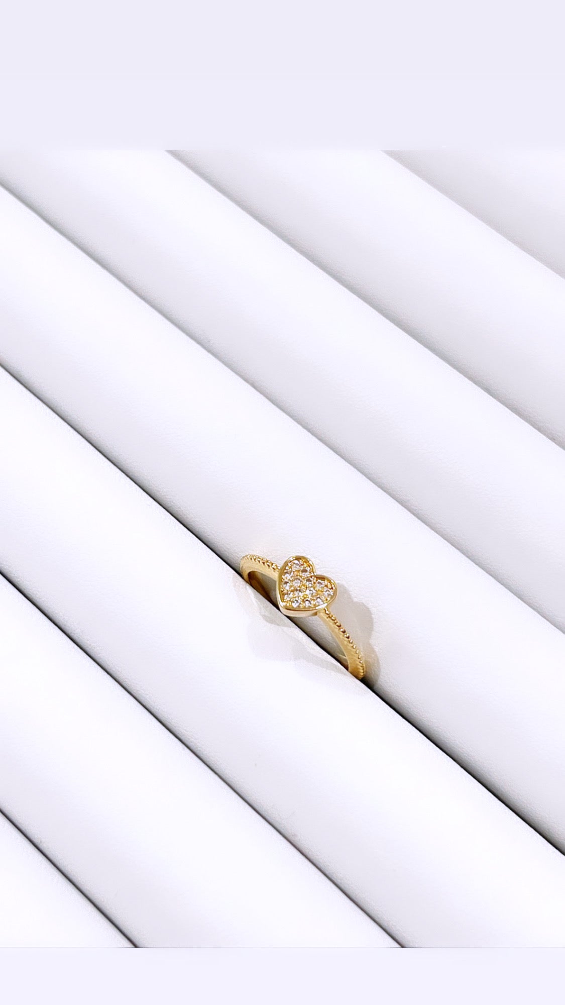 Petit Pave Heart Ring