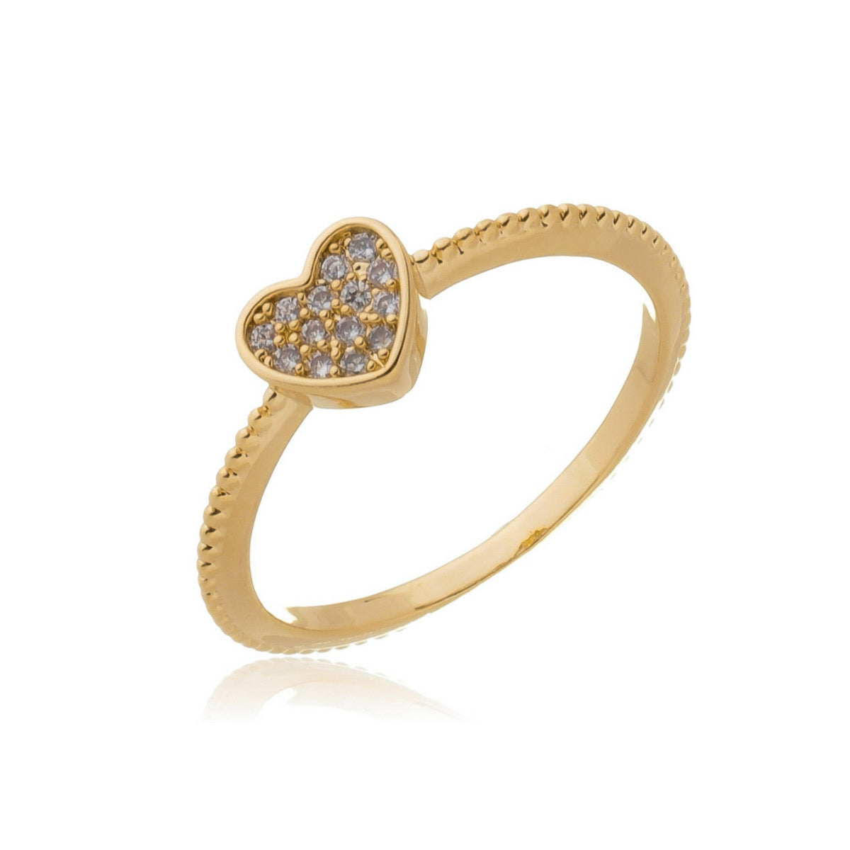 Petit Pave Heart Ring