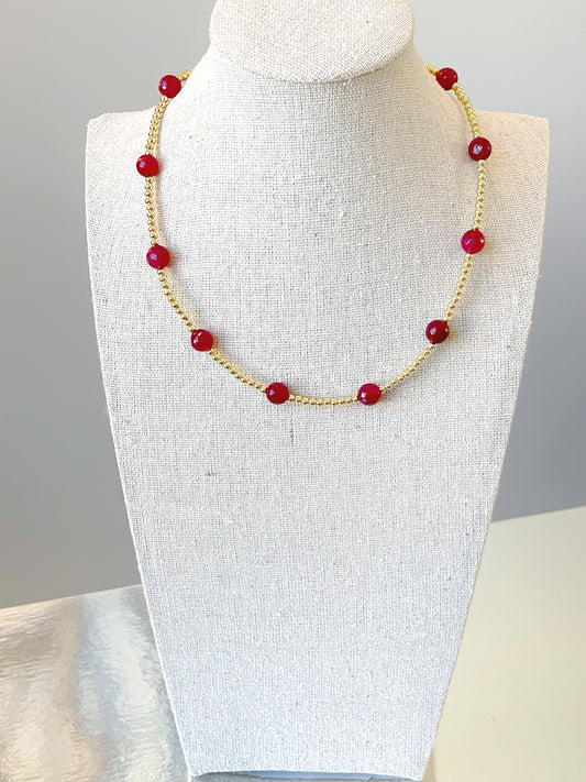 Tyger Eye 12MM Heart Necklace