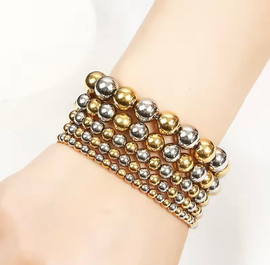 Mix Metal Beads Bracelet