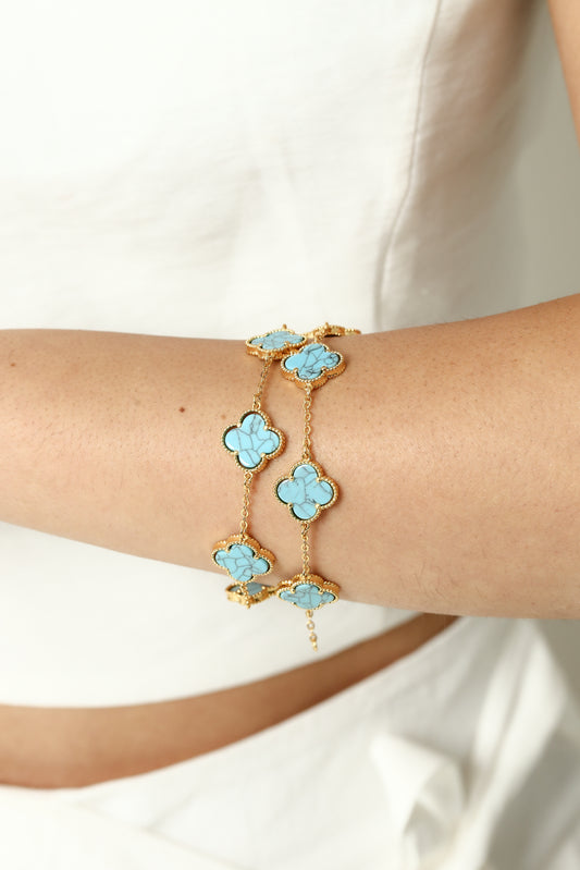 Inspiration Clover GemStone VC Designer Bracelet