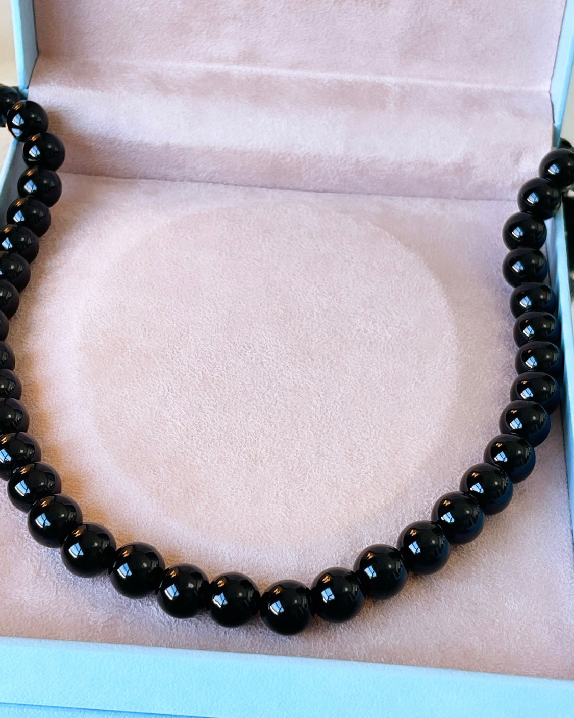 Black Glass Agate Necklace