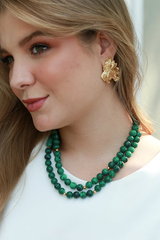 Malachite Pave Necklace