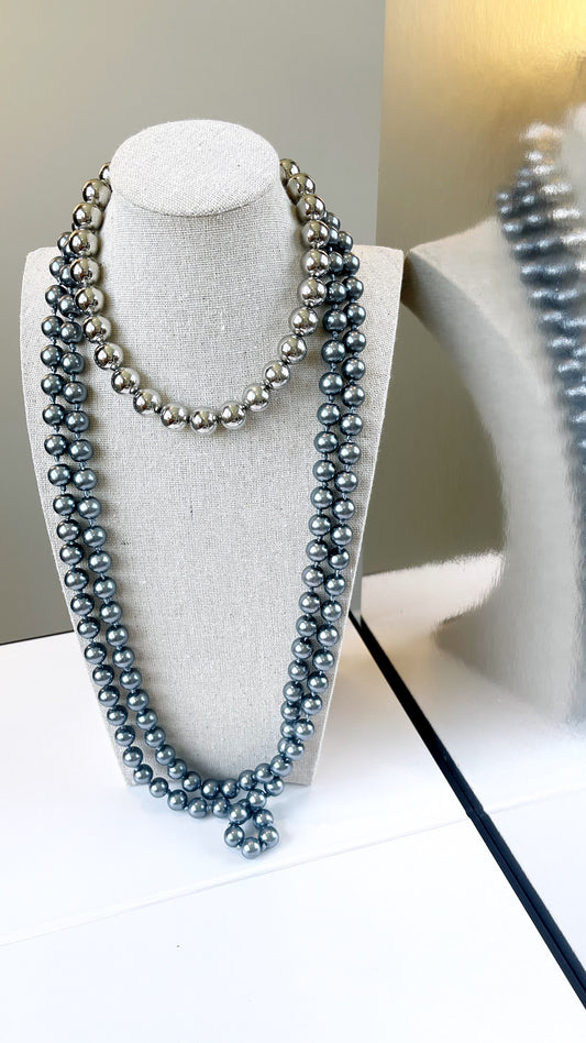 Color Shell Pearl Long Necklace