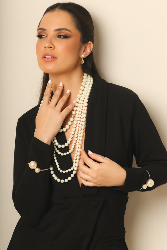 Shell Pearl Long Necklace