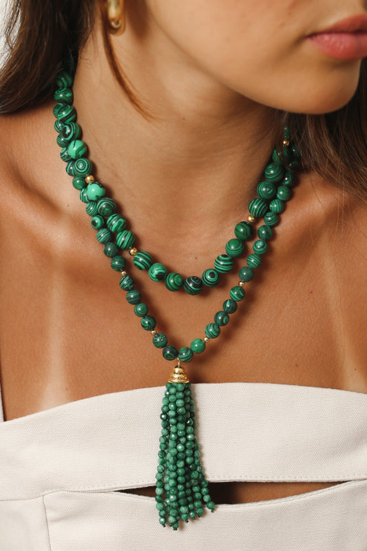 Tassel Malachite Necklace