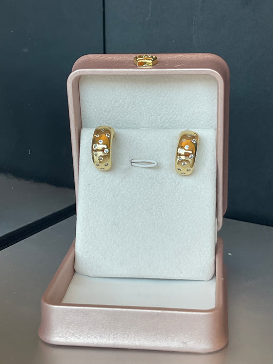 Sky Glossy Square Earring Hoop