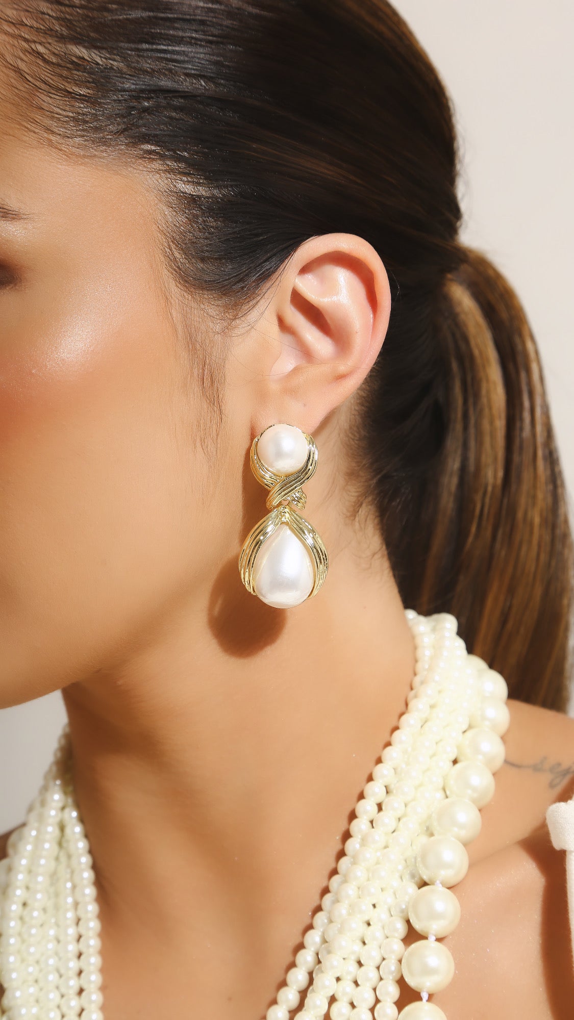 Lux Pearl Drop Earrings