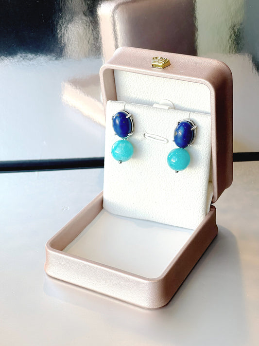 Oval and GemStone Earring