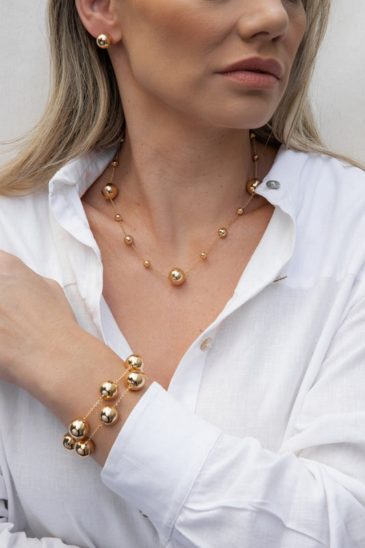 14MM Glossy Balls Bracelet