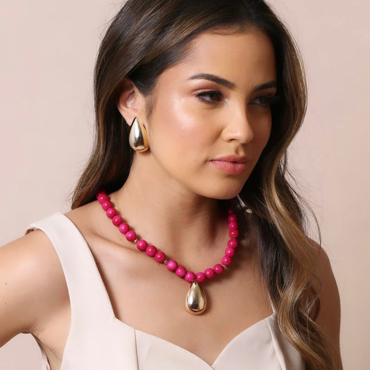 Glossy Maxi Flat Drop Earring