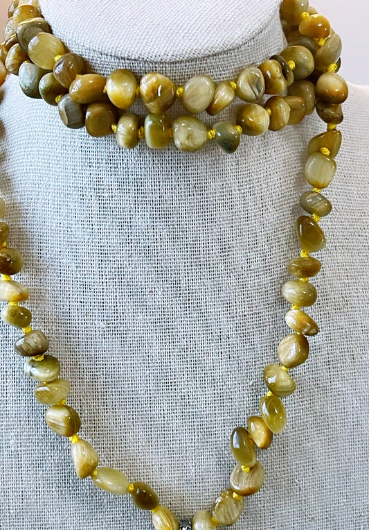 Drop Brown Agate Necklace