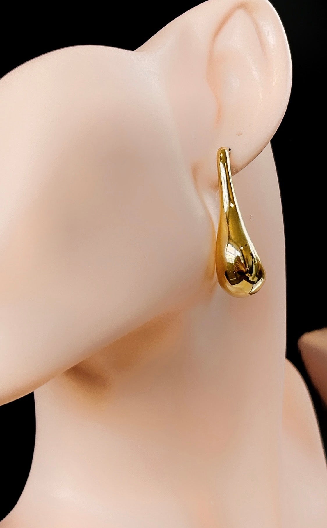 Organic Long Drop Earring Hoop