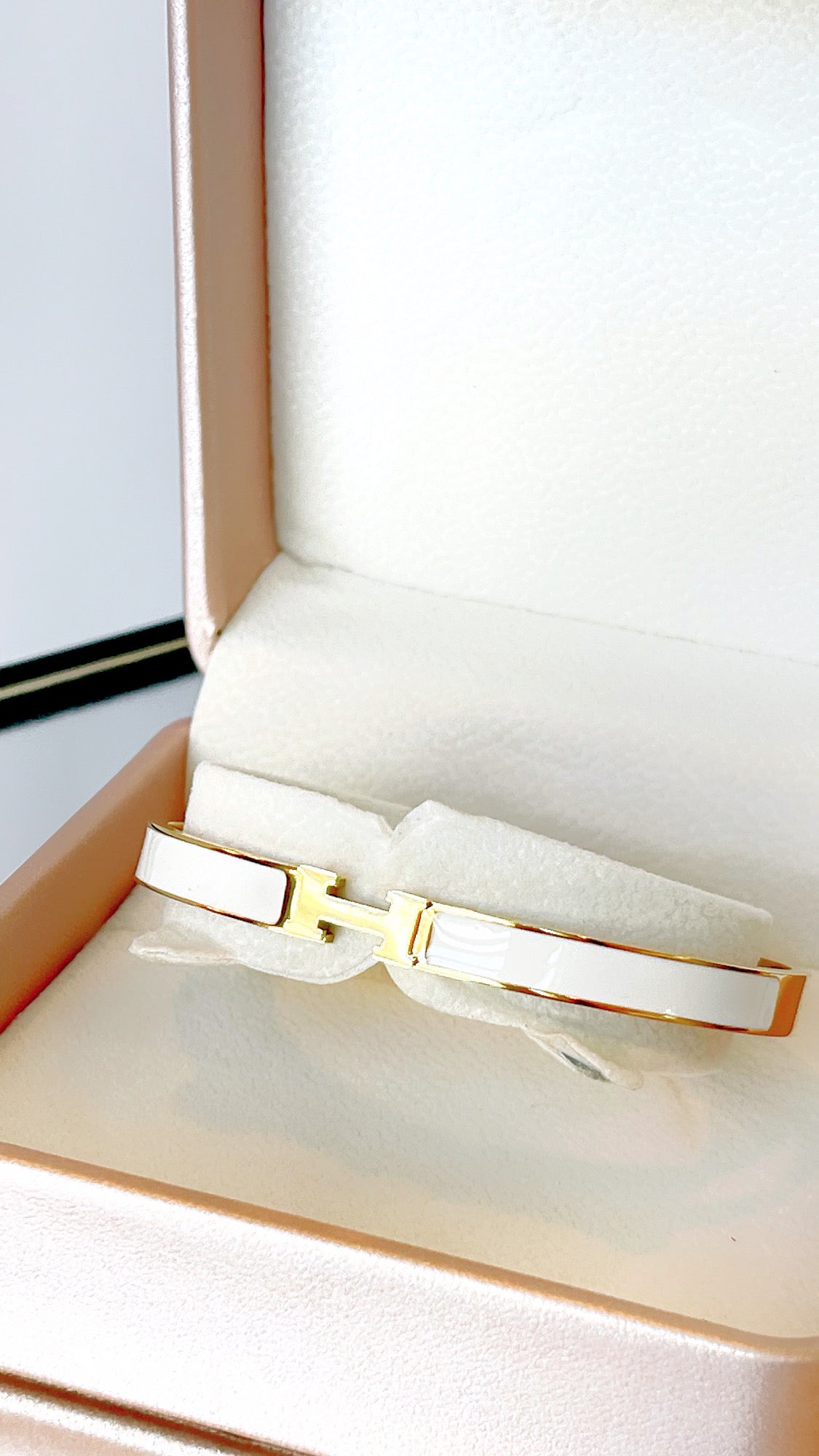 H Designer Enamel Bangle Bracelet