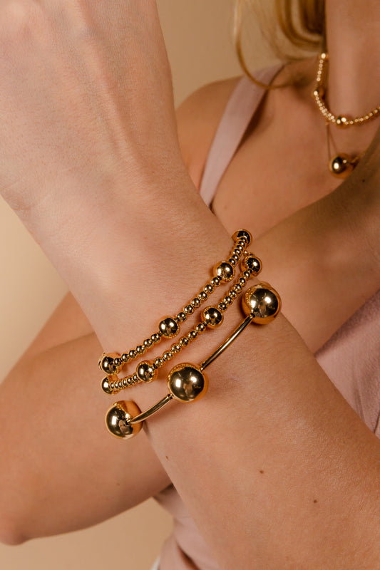 14MM Glossy Balls Straw Bracelet