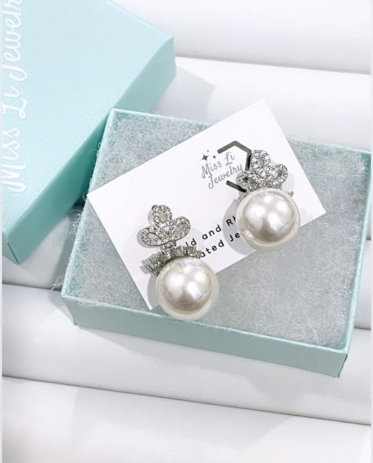 Princess Dangle Pearl Earrings