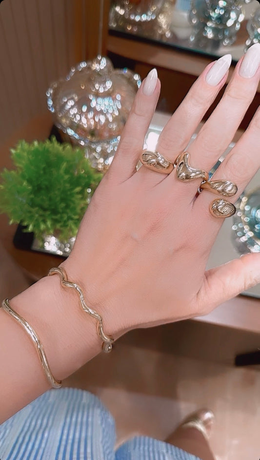 Glossy Organic Open Ring