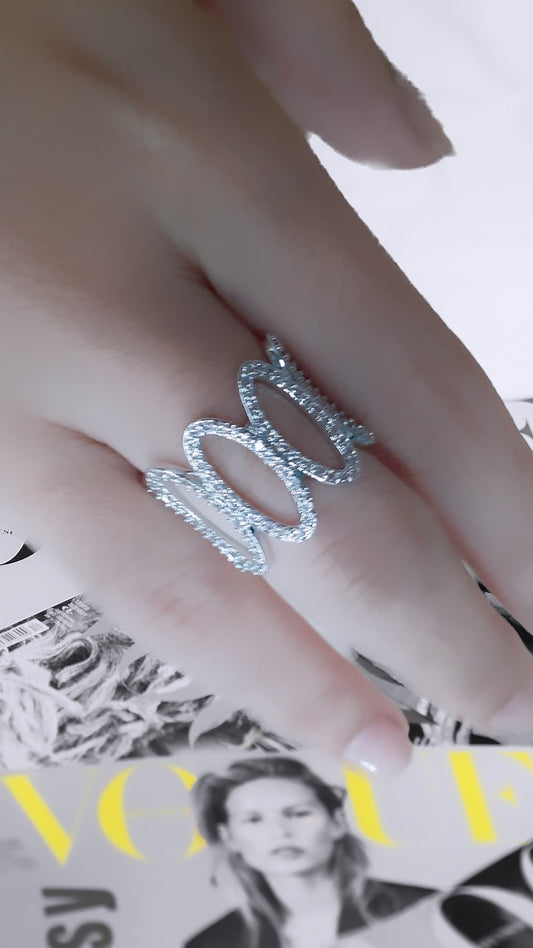 Maxi Pave Circles Ring