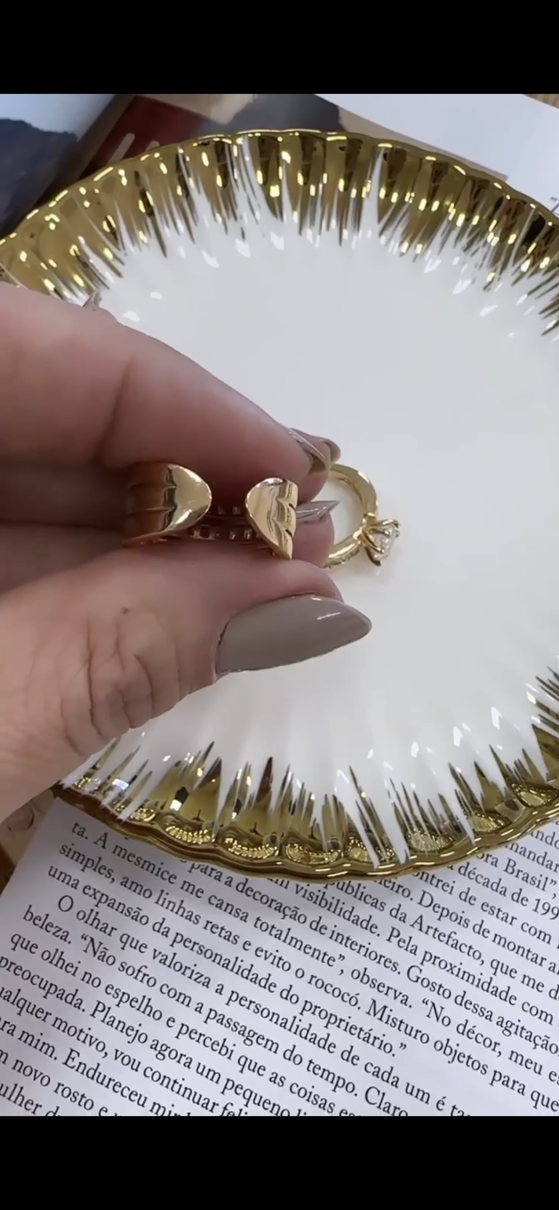 Triple Zirconia Open Ring