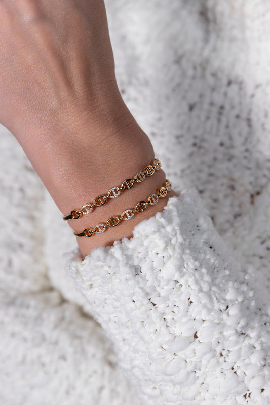 Bangle Inspiration Pave H Designer Bracelet