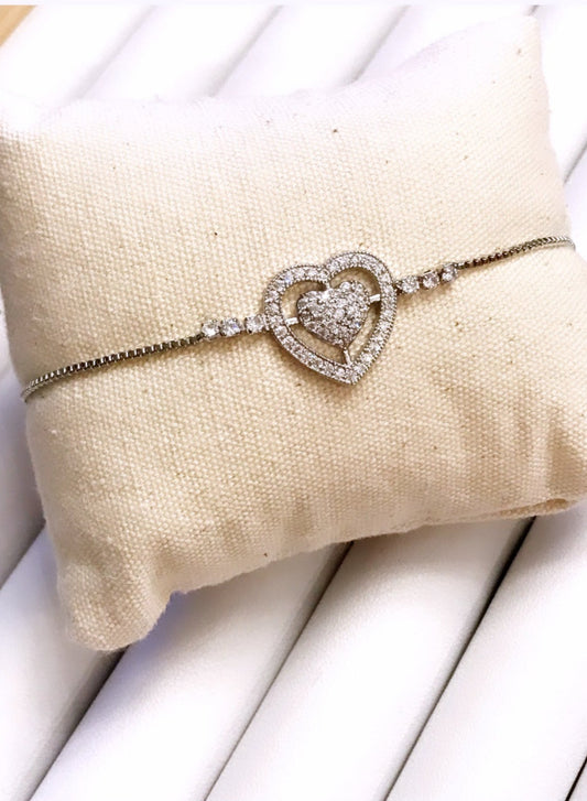 Adjustable I Heart You Bracelet