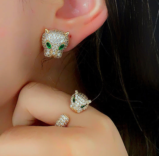 Classic Panther Designer Inspiration Earring