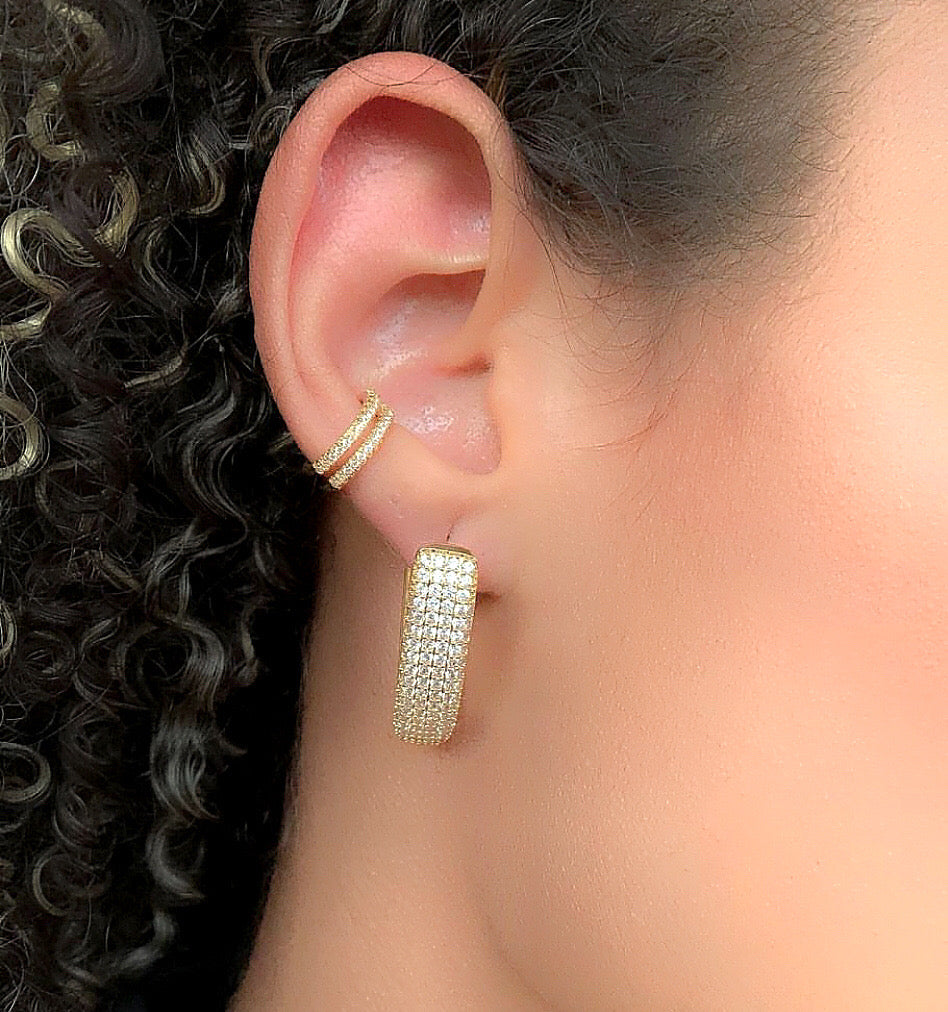 V Pave Earring