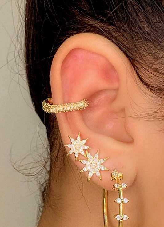 Pave Rectangle Fake Piercing