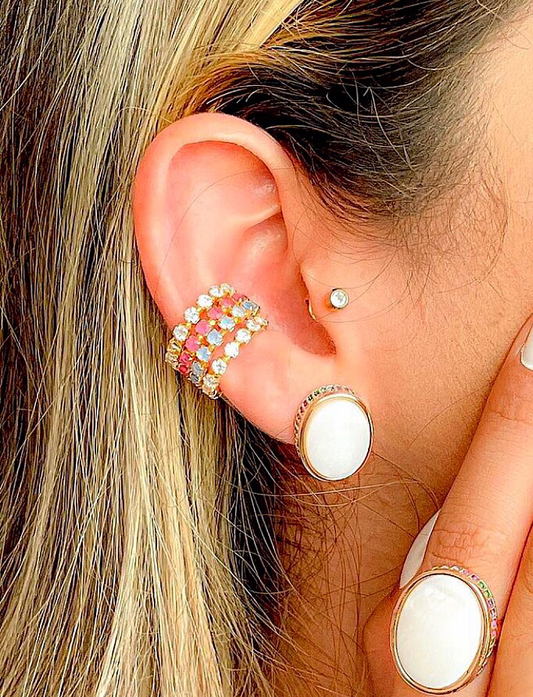 Colored Zirconia Fake Piercing