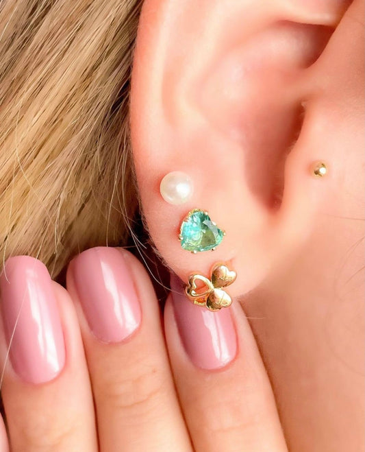 Trio Petit Solitaire Earring Set