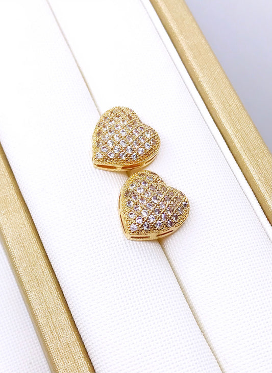 Pave Heart Earring