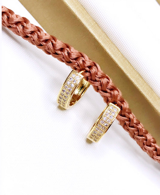 Small Double Pave Hoop Earring