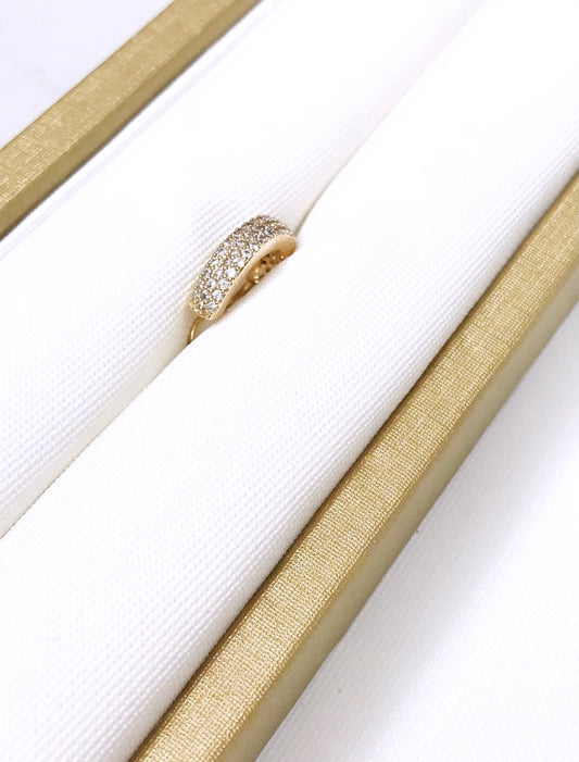 Double Pave Fake Piercing