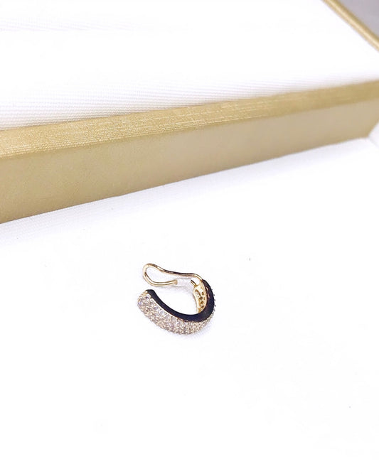 Double Pave Fake Piercing