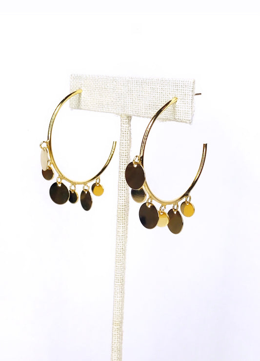 Circle Tassel Hoop Earring