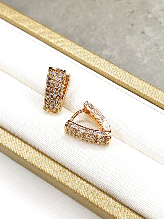 V Pave Earring
