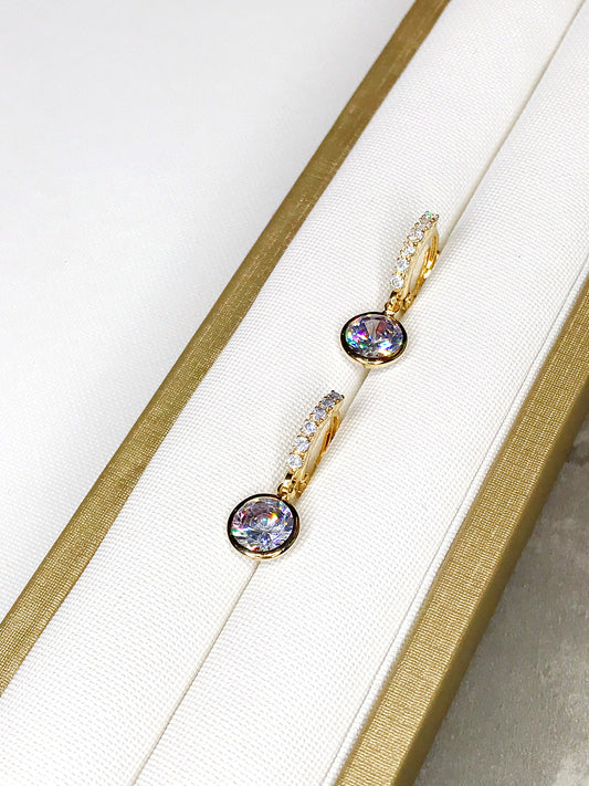 Crystal Dangle Hoop Earring