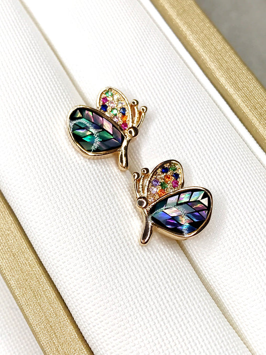 Mosaic Butterfly Colors Earring