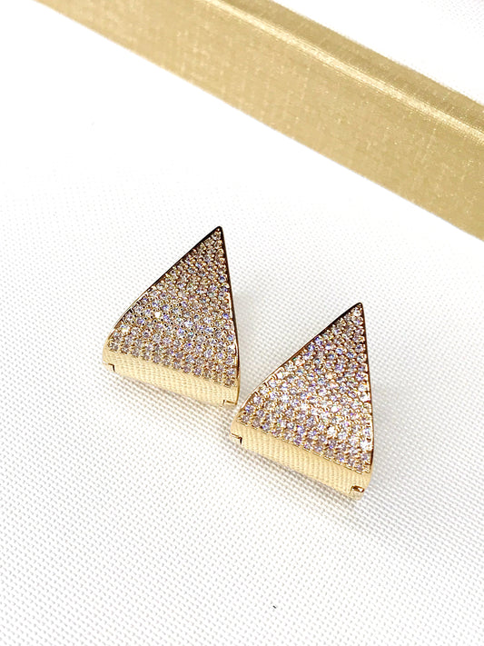 Lux Pave Triangle Earring
