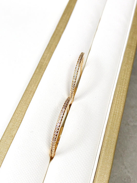 Medium Classic Pave Hoop Earring