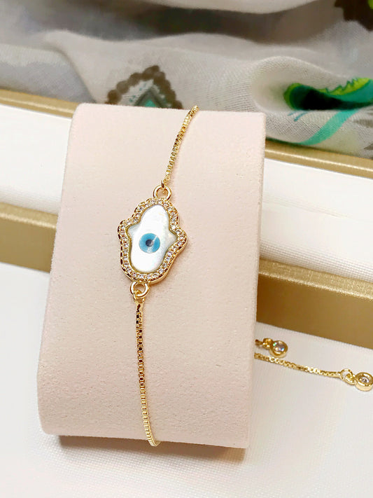 Hamsa Hand Evil Eye Bracelet